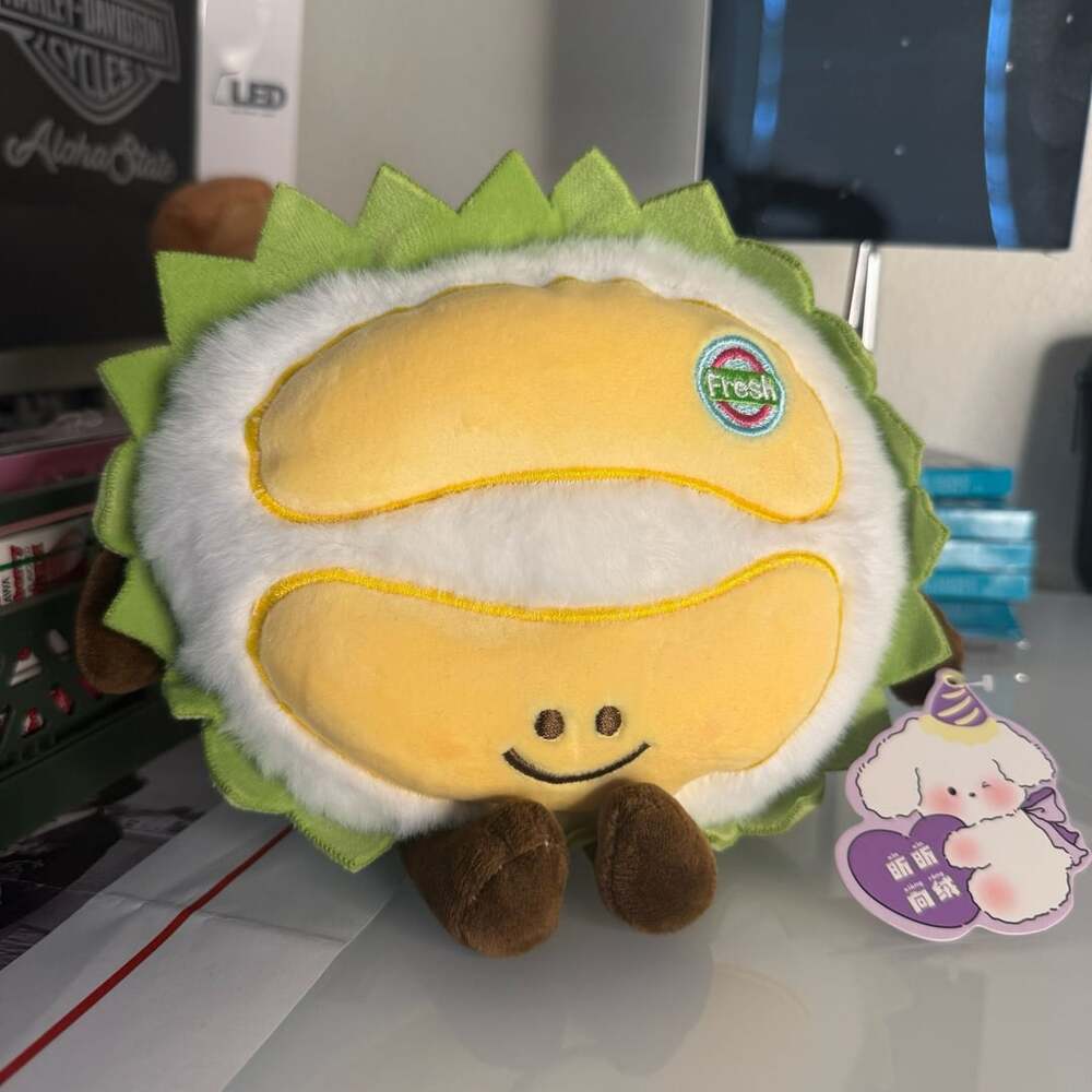 Fresh Durian Plush Toy 5.5 Inches Green Stuffed Fruit